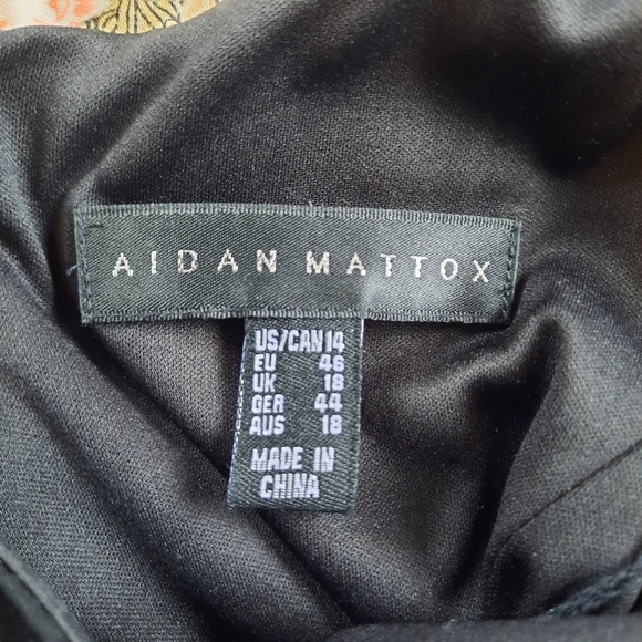 🛍 Aidan Mattox Metallic Gold Floral Jacquard Maxi Evening Gown Size 14 - Picture 13 of 15